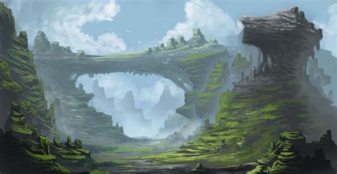 Fantasy landscape by azelinus on DeviantArt