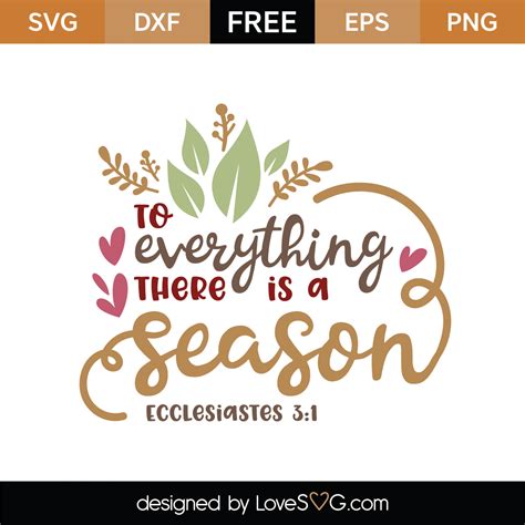 Free Ecclesiastes 3:1 SVG Cut File | Lovesvg.com