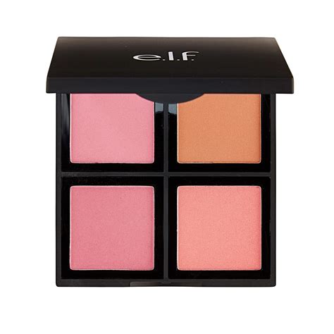 Buy e.l.f. Cosmetics Powder Blush Palette, Four Blush Shades for Beautiful, Long-Lasting Pigment ...