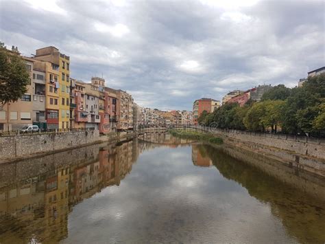 Girona Old Town stock image. Image of city, blue, florence - 131327459