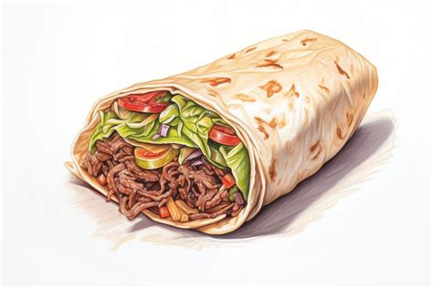 Shredded beef wrap food burrito | Free Photo Illustration - rawpixel