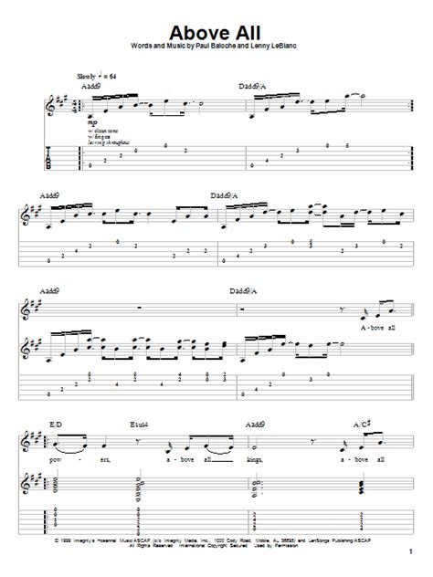 Above All by Paul Baloche - Guitar Tab Play-Along - Guitar Instructor