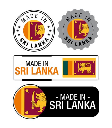 Set of Made in Srilanka labels, logo, Srilanka Flag, Srilanka Product Emblem 19946266 Vector Art ...