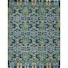 SAFAVIEH Blossom Navy/Green 8 ft. x 10 ft. Border Area Rug BLM422A-8 - The Home Depot