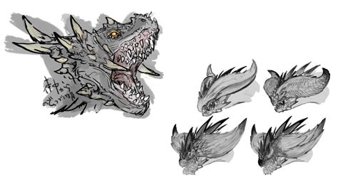 Nergigante Head Concept Artwork from Monster Hunter: World #art # ...