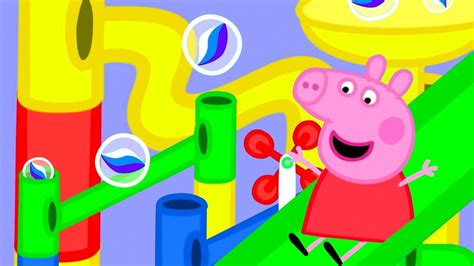 Peppa Pig And The Biggest Marble Run Ever | Marble Run Fun | Peppa, Peppa pig, Marble run