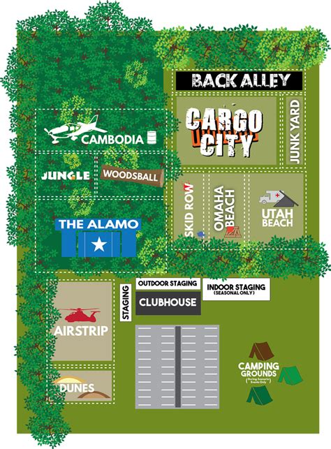 Paintball Field Map | White River Paintball | Indianapolis, IN