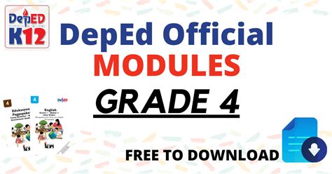 DepEd Official MODULES for GRADE 4 - DepEd Click