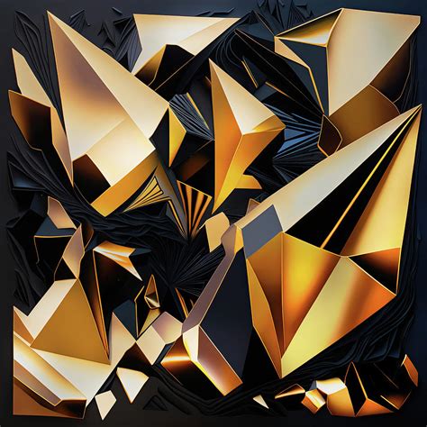 Black and Gold Geometric 1 Digital Art by Gian Smith - Fine Art America