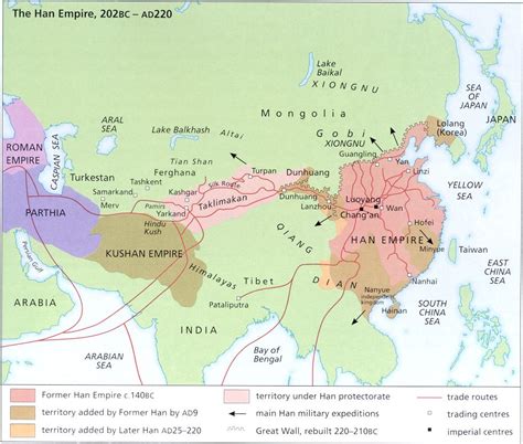 Map : The Han Empire 202BCE - 220CE - Infographic.tv - Number one infographics & data Data ...