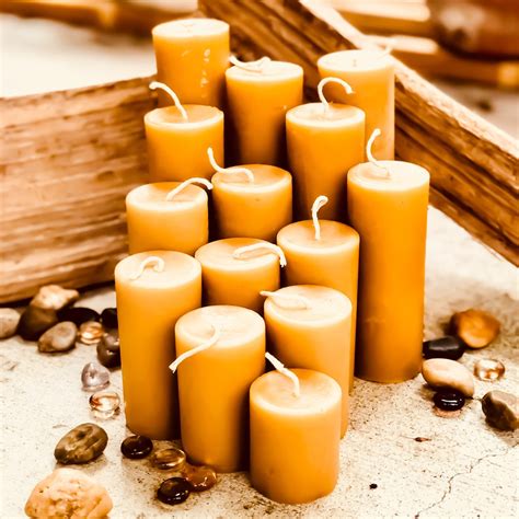 100% Pure Beeswax Pillar candles. 2 in diameter and up to 8 tall ...