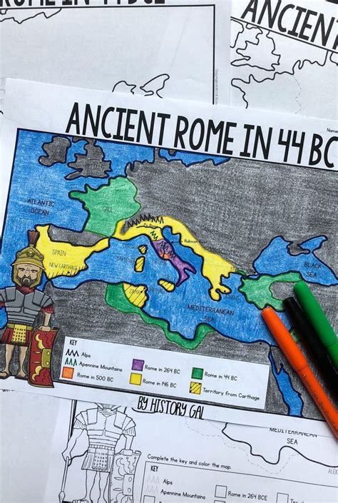 Ancient Rome Map Activity Worksheet