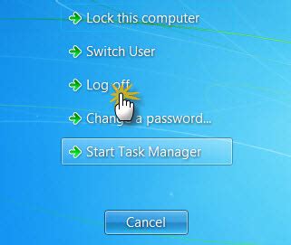 Log Off Your Computer