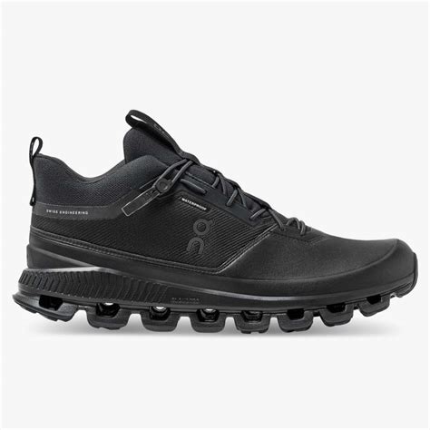 On Running Cloud Shoes Men's Cloud Hi Waterproof-All | Black [Cloudall ...