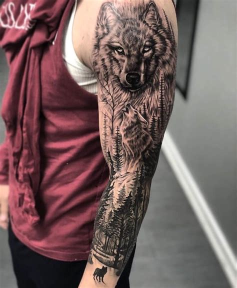 40+ increíble del tatuaje del lobo diseños para los hombres mejores ideas del tatuaje del lobo ...