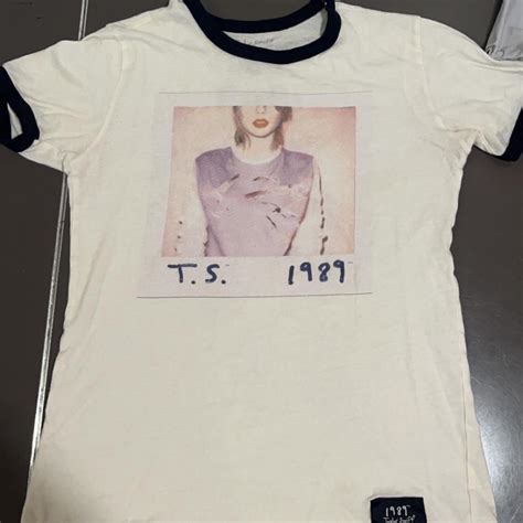 taylor swift 1989 shirt small stain shown in... - Depop