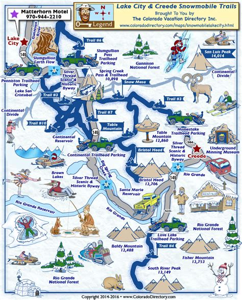 Lake City Snowmobile Trails Map | Colorado Vacation Directory