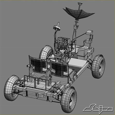 lunar rover apollo 15 3d model