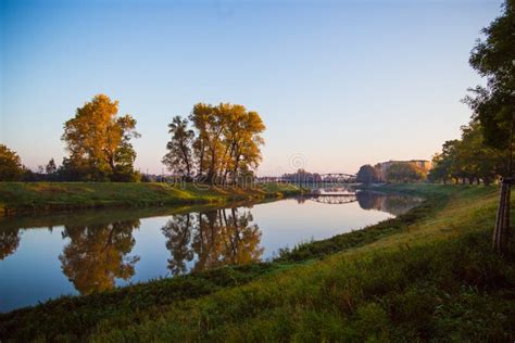 Morava River in Czech Republic in Autumn Light Stock Photo - Image of ...