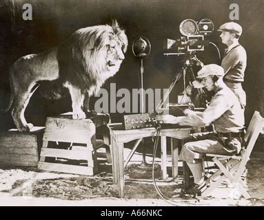 Recording MGM Lion Roar, 1928 Stock Photo: 135096216 - Alamy