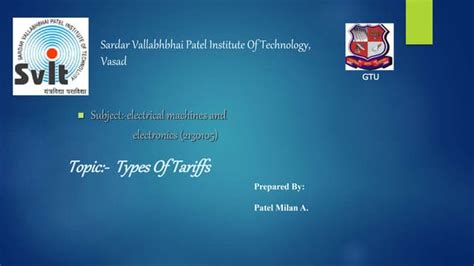 Types of Tariffs | PPT