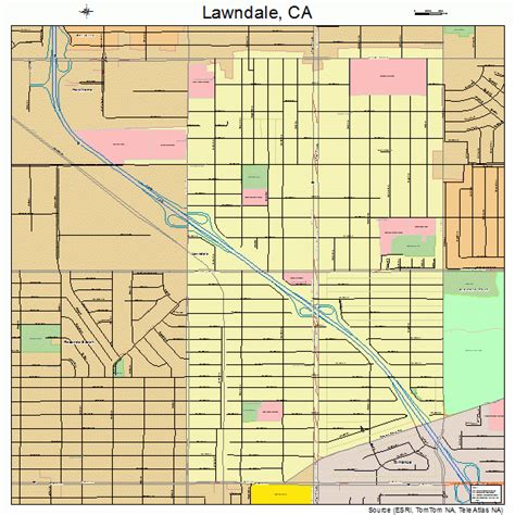 Lawndale California Street Map 0640886