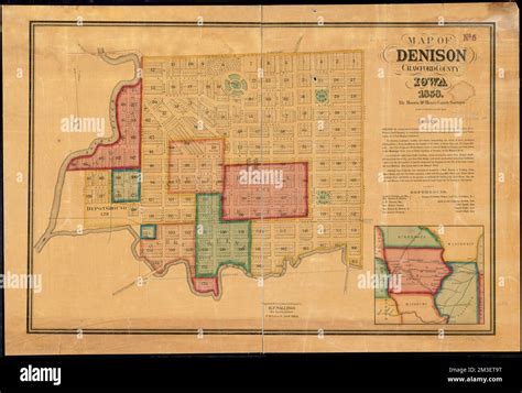 Map of Denison, Crawford County, Iowa , Denison Iowa, Maps Norman B. Leventhal Map Center ...