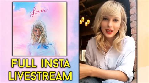 Taylor Swift's FULL Instagram LIVE Announcement - YouTube