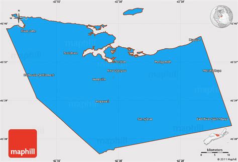 Political Simple Map of Pictou, cropped outside