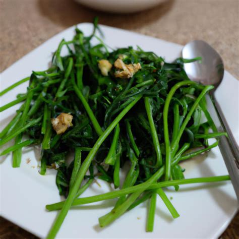 Rau muong xao garlic stir-fried water spinach | Rouxtine Recipes