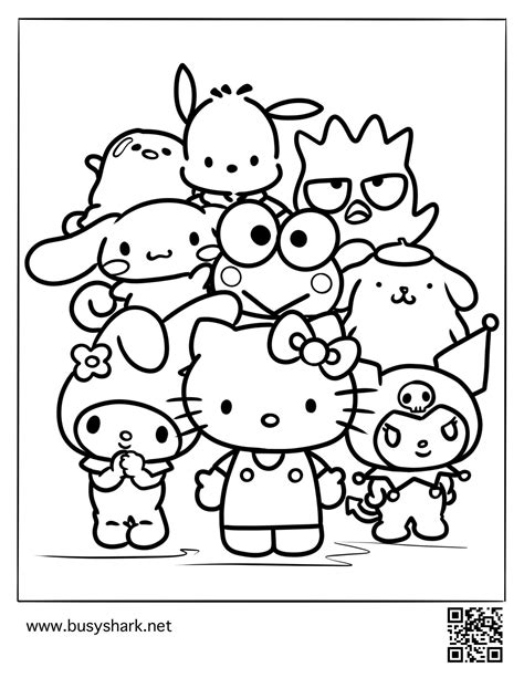 Sanrio Characters free coloring page - Busy Shark