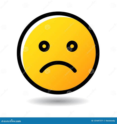 Sad Emoticon Emoji Cartoon Vector | CartoonDealer.com #80892177