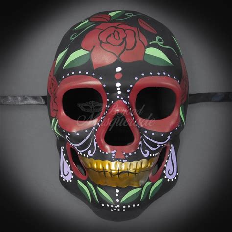 Mens Day of the Dead Mask Dia De Los Muertos Mask Rose - Etsy