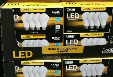 Feit Electric LED Dimmable Light Bulb 4-Pack - Costco97.com