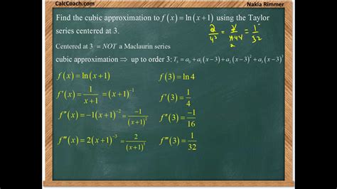 Find the Taylor series for a given function Example 2 - YouTube