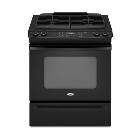 Whirlpool 4.5-cu ft Self-Cleaning Slide-In Gas Range (Black) (Common ...