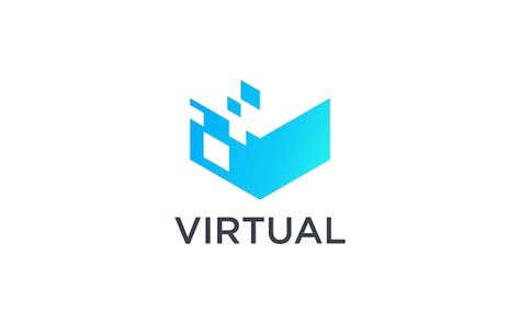 Plantillas de diseño de logotipo de tecnología virtual | Vector Premium