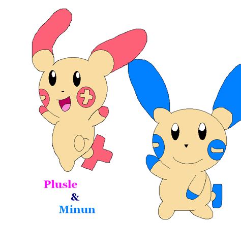 plusle and minun drawings by AshleyFluttershy on DeviantArt