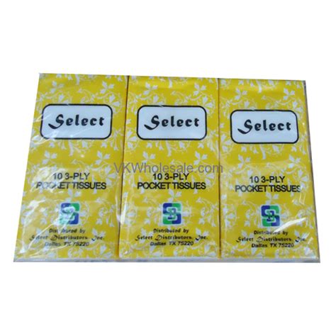 Wholesale Select 10 3-PLY Pocket Tissue