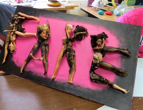 Yes, those are Barbie dolls. The word "fake" refers to the student artist's belief that Barbie ...