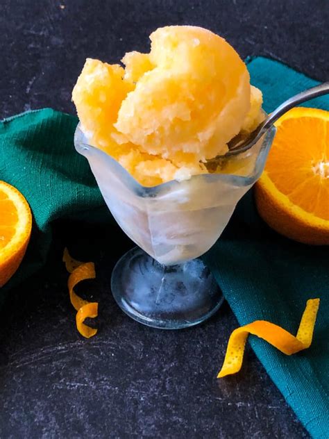 Fresh Orange Sorbet, No-Churn - Veggie Fun Kitchen