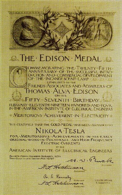 IEEE Edison Medal - Engineering and Technology History Wiki