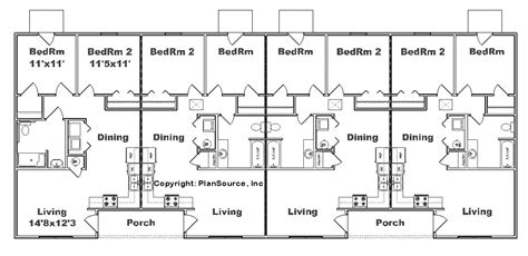 Modern Fourplex Floor Plans - floorplans.click