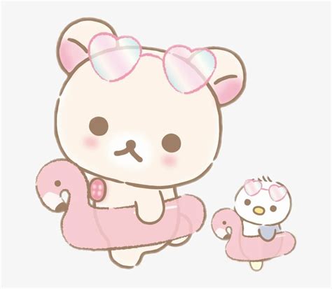 Rilakkuma Korilakkuma Pink Pastel Cute Heart - Korilakkuma Transparent ...