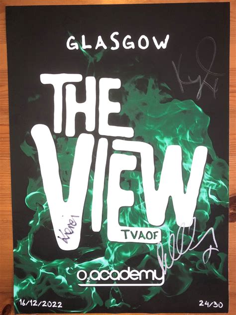 The View Signed Limited Edition Canvas Glasgow 18/12/2022 - TCB