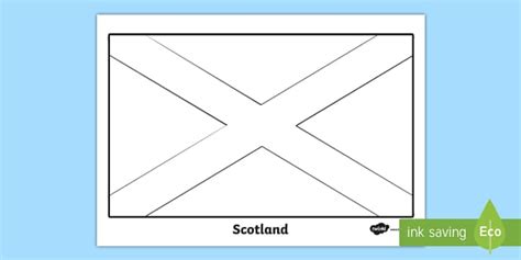 Scottish Flag Coloring Page (Teacher-Made) - Twinkl