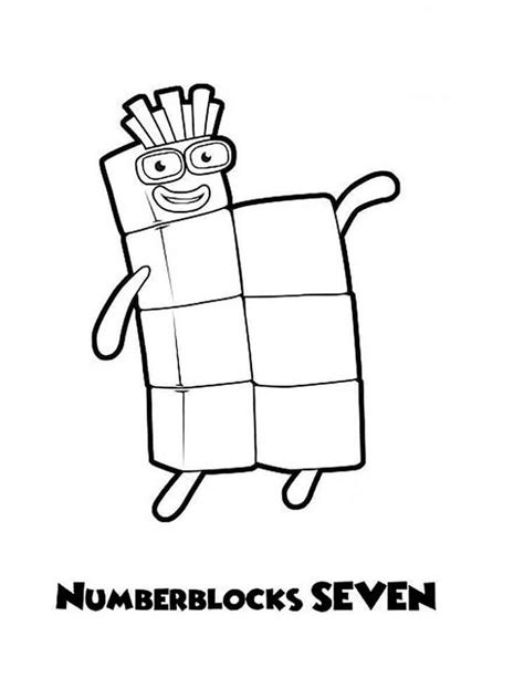 Numberblocks coloring pages