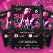 Summer Beach House Party Flyer PSD | Flyer PSD