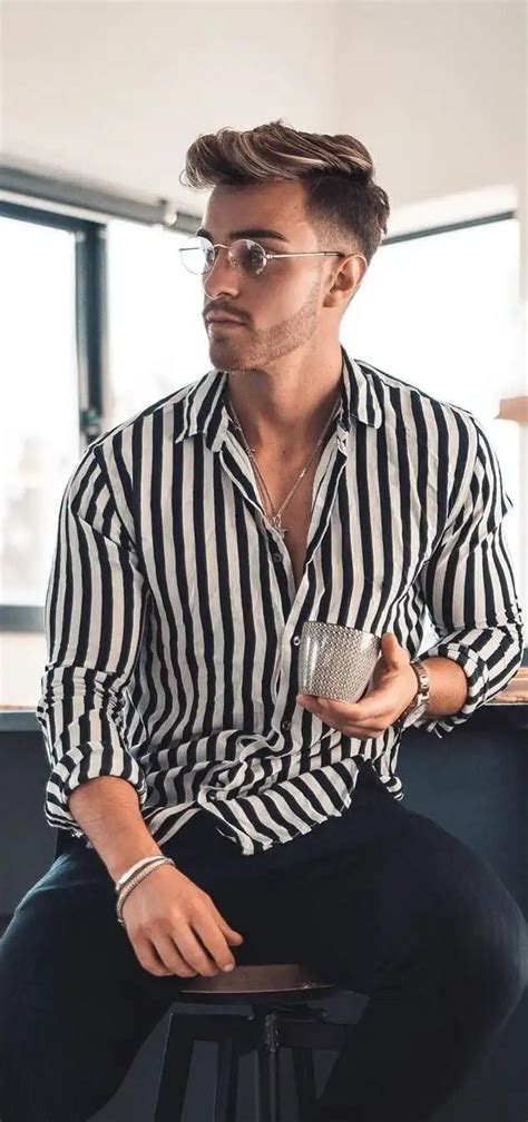 Casual Black and White Striped Shirt Outfits for men ⋆ Best Fashion Blog For Men - TheUnstitchd.com