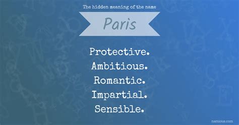 The hidden meaning of the name Paris | Namious